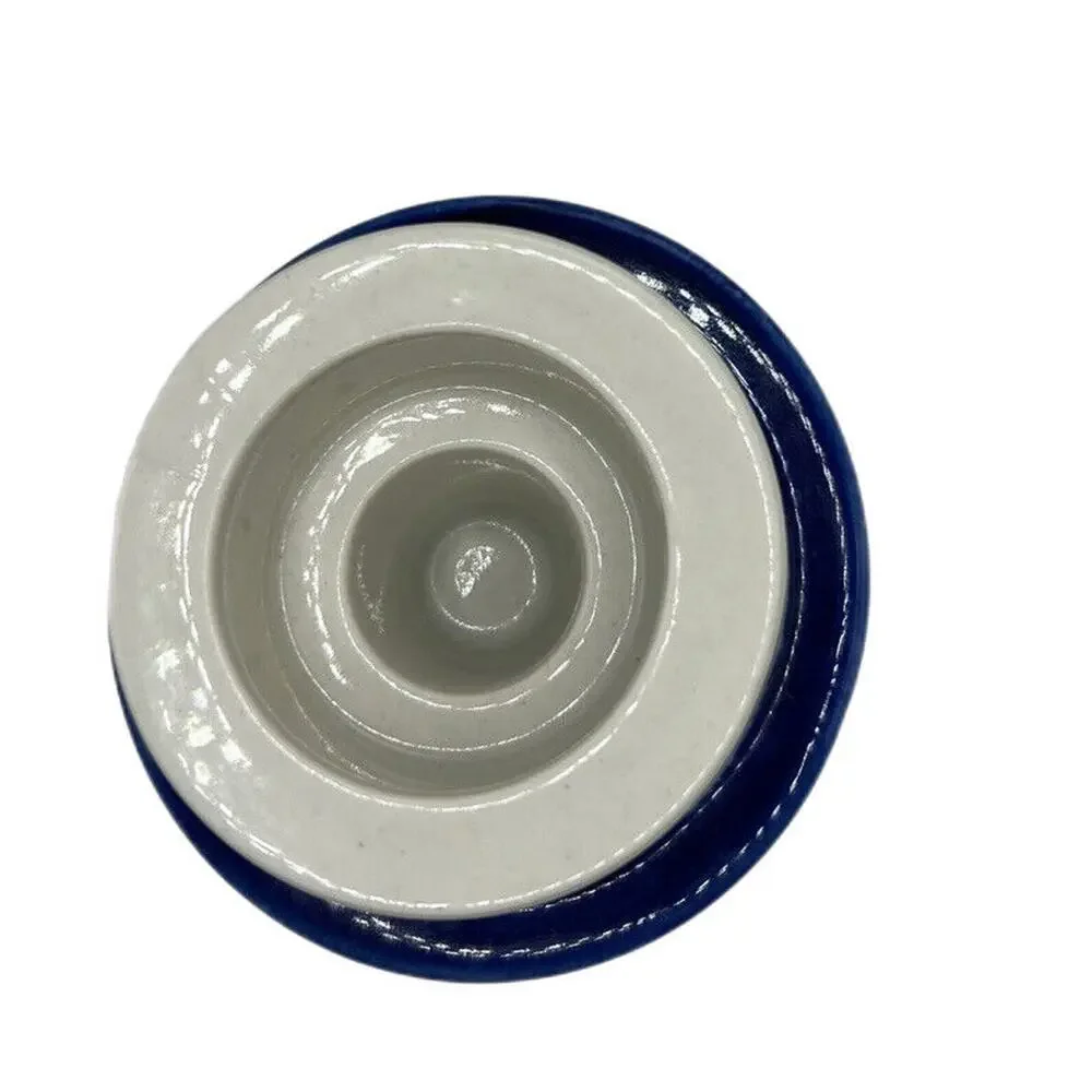 Vintage CCCC JAPAN Cobalt Blue Ceramic Hand Painted Candle Stick Holder